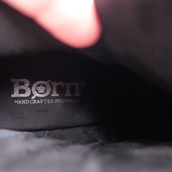 Born Women's Olivia Suede Leather Ankle Heeled Boots Side Zip Size 8M Black - Picture 7 of 8